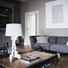 Kartell Bourgie White and Gold table lamp - Agof Store