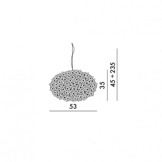 Bloom S1 Metallizzata lampada a sospensione Kartell - Agof Store