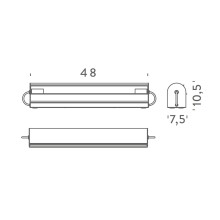 Applique cylindrique longue Lampada da parete Nemo - Agof Store