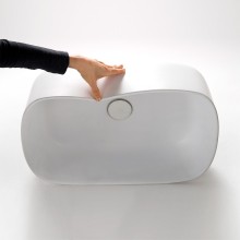 Bounce lavabo in poliuretano con appendi oggetti e portasciugamani in corda Ever Life Design - Agof Store