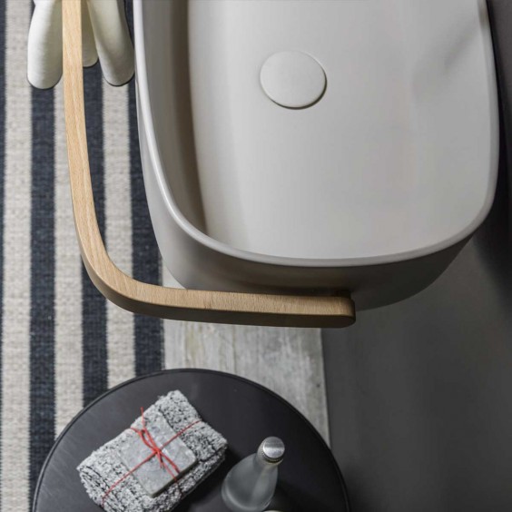 Ever Life Design Bounce polyurethane washbasin with towel holder - Agof Store