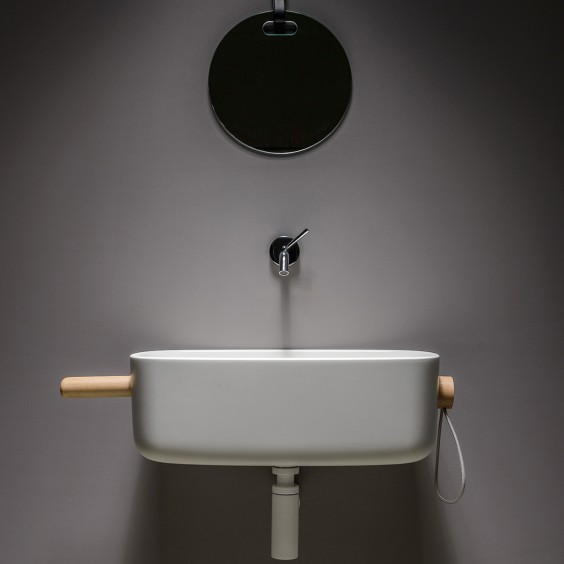 Ever Life Design Bounce crystalplant washbasin with rope towel holder and objects hanger - Agof Store