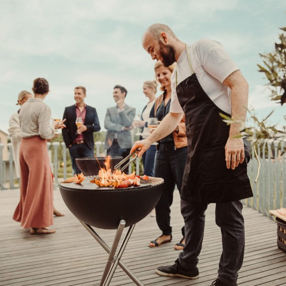 Höfats Bowl 57 High with plate Barbecue - Agof Store