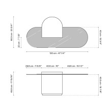 Lyon Béton Strut Pill Coffee Table - Agof Store