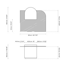 Lyon Béton Strut Square Couchtisch - Agof Store