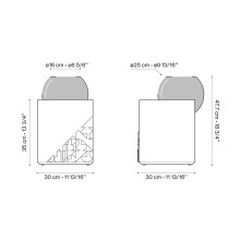 Lyon Béton Curb Side Table With Vase - Agof Store