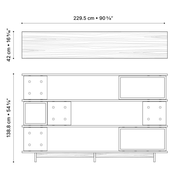 Lyon Béton Dice 2295 Bookshelf - Agof Store