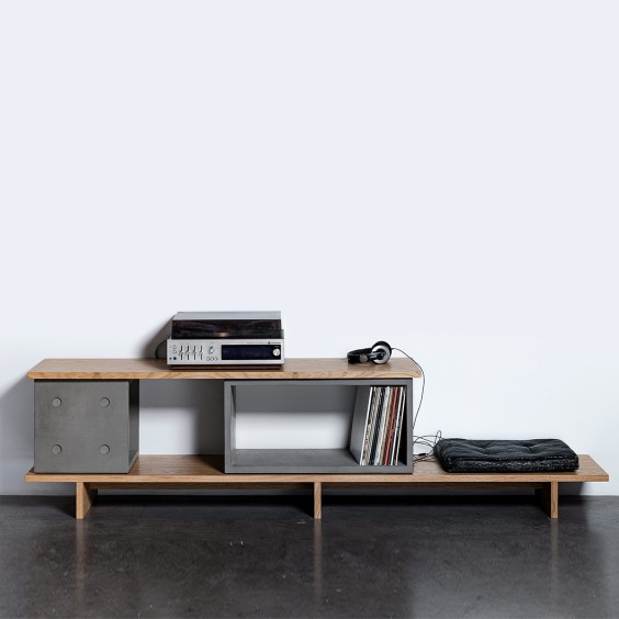 Lyon Béton Dice 2295 Asymmetrical Tv Unit - Agof Store