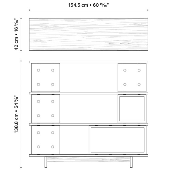 Lyon Béton Dice 1545 Bookshelf - Agof Store