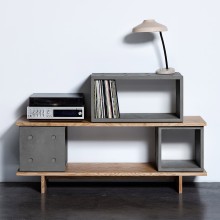 Lyon Béton Dice 1545 Asymmetrical Cupboard - Agof Store Lyon Béton Dice 1545 Asymmetrical Cupboard - Agof Store