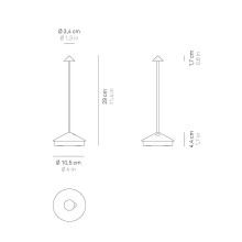 Zafferano Pina Pro Akku Tischlampe - Agof Store