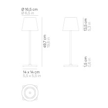 Poldina Pro L Lampada da tavolo Zafferano - Agof Store