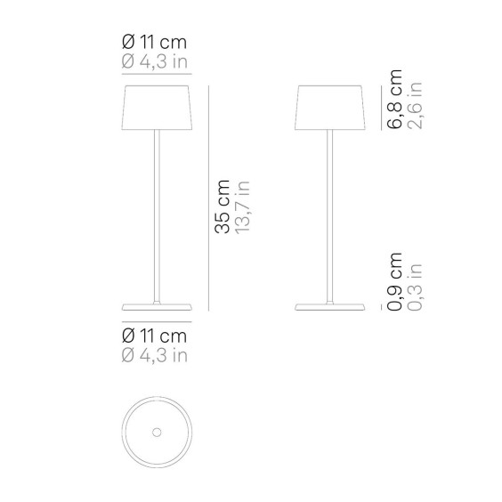 Zafferano Olivia Pro portable table lamp - Agof Store