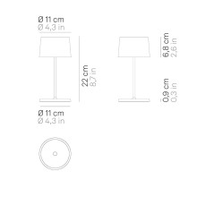 Zafferano Olivia Mini Pro portable table lamp - Agof Store