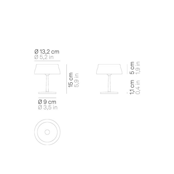 Zafferano Sister Light Mini Wi-Fi portable table lamp - Agof Store