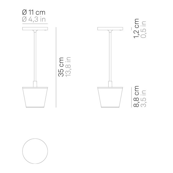 Zafferano Poldina Pro Reverso Akku Tischlampe - Agof Store