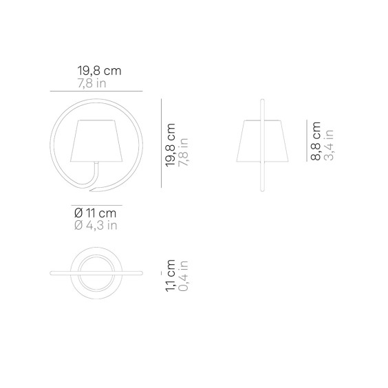 Zafferano Poldina Pro rechargeable pendant lamp - Agof Store