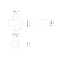 Zafferano Poldina Pro rechargeable pendant lamp - Agof Store