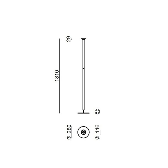 Luna Lampada da terra Stilnovo - Agof Store