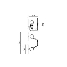 Stilnovo Bugia Double wall lamp - Agof Store