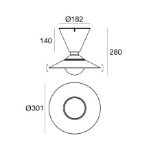 Stilnovo Fante wall ceiling lamp - Agof Store