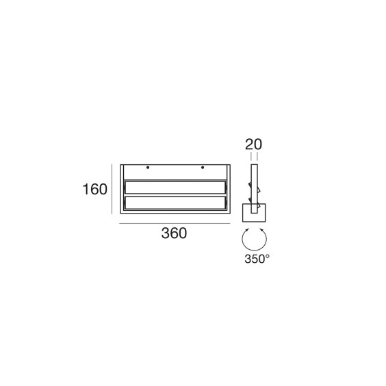Stilnovo Tablet Double wall lamp - Agof Store