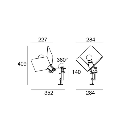 Stilnovo Triedro Clamp wall lamp - Agof Store
