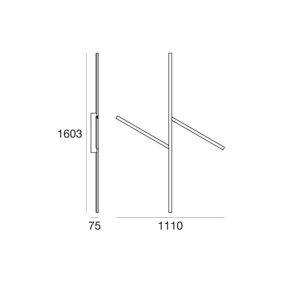Xilema Doppio Lampada da parete soffitto Stilnovo - Agof Store