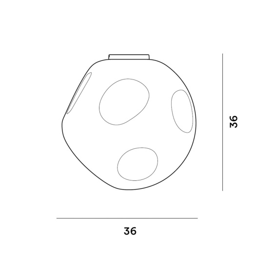 Hoba grande Lampada da parete soffitto Foscarini - Agof Store