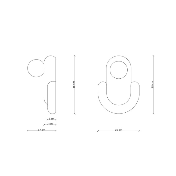 Ferroluce Eclair C2770 wall lamp - Agof Store