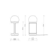 Habea C2780 Lampada da tavolo Ferroluce - Agof Store