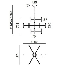 Perla 12 Lampada a sospensione Linea Light - Agof Store