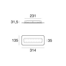 Antille Lampada da parete soffitto Linea Light - Agof Store