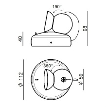 Linea Light Duck wall lamp - Agof Store