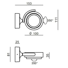 Linea Light Eta wall ceiling lamp - Agof Store