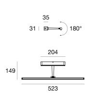 Straight Lampada da parete Linea Light - Agof Store