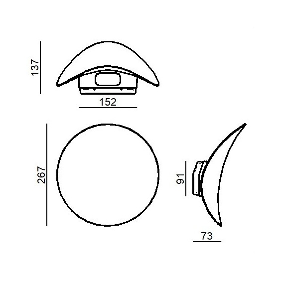 Linea Light Alba outdoor wall lamp - Agof Store