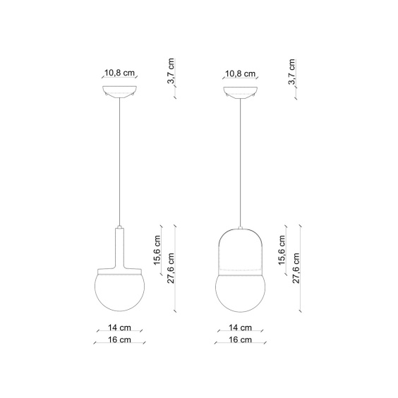 Habea C2781 Lampada a sospensione Ferroluce - Agof Store