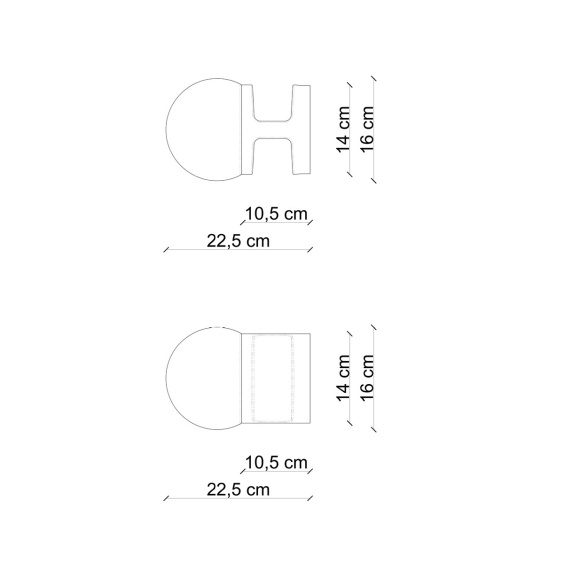 Ferroluce Habea C2782 wall lamp - Agof Store