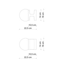 Ferroluce Habea C2782 wall lamp - Agof Store