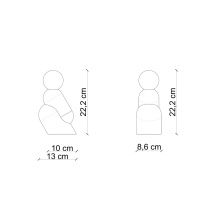 Tata C2820 Lampada da tavolo Ferroluce - Agof Store