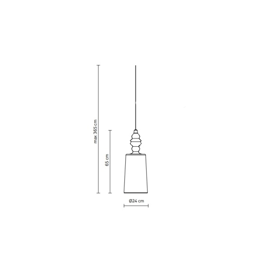 Alibaglass H.65 cm Lampada a sospensione Karman - Agof Store