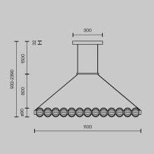 Amulet Linear Lampada a sospensione Maytoni - Agof Store