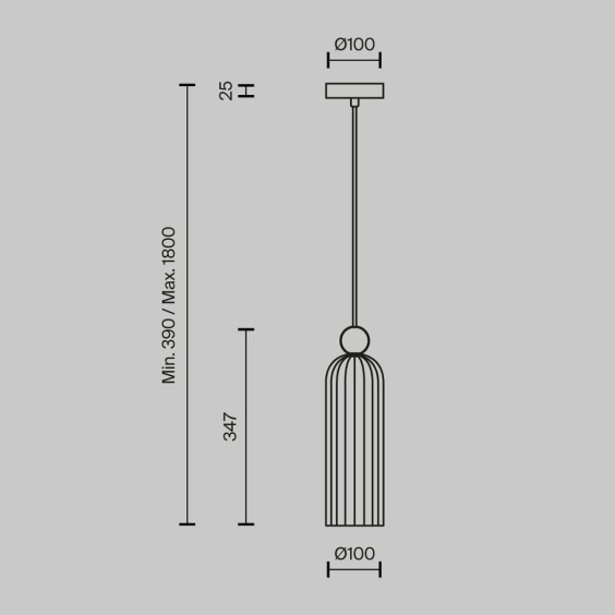 Antic H.34 cm Lampada a sospensione Maytoni - Agof Store
