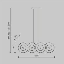 Aster Linear Lampada a sospensione Maytoni - Agof Store