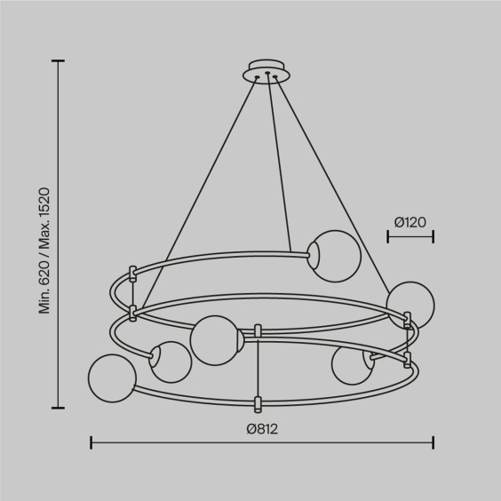 Balance Ø 81 cm Lampada a sospensione Maytoni - Agof Store