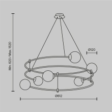 Balance Ø 81 cm Lampada a sospensione Maytoni - Agof Store