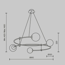 Maytoni Balance Ø 61 cm pendant lamp - Agof Store