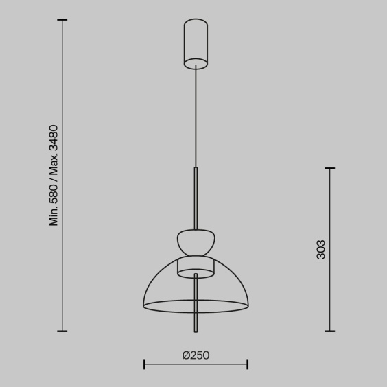 Maytoni Bangkok H.30 cm pendant lamp - Agof Store