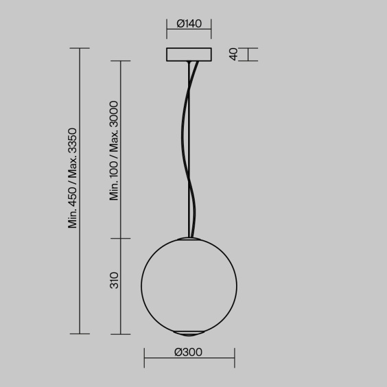 Bruma H.31 cm Lampada a sospensione Maytoni - Agof Store